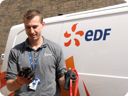EDF employee with a smart meter