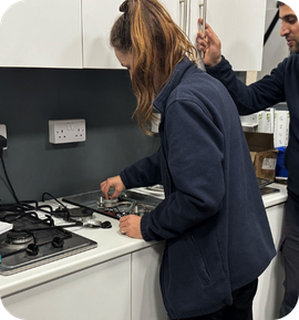 gas student in workshop